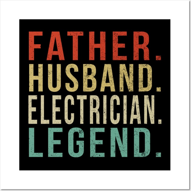 Electrician Dad Vintage/ Father. Husband. Electrician . Legend. Wall Art by PGP